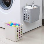 Elegant Gray Laundry Basket for Organized Home