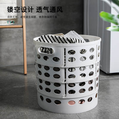 Stylish Gray Laundry Basket with Breathable Mesh Liner