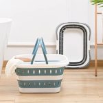 Innovative Gray Laundry Basket Featuring Mesh Liner