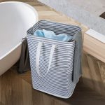 Mesh-Lined Gray Laundry Basket: Organize Your Laundry in Style