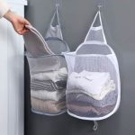 Functional Gray Laundry Basket Featuring Mesh Liner